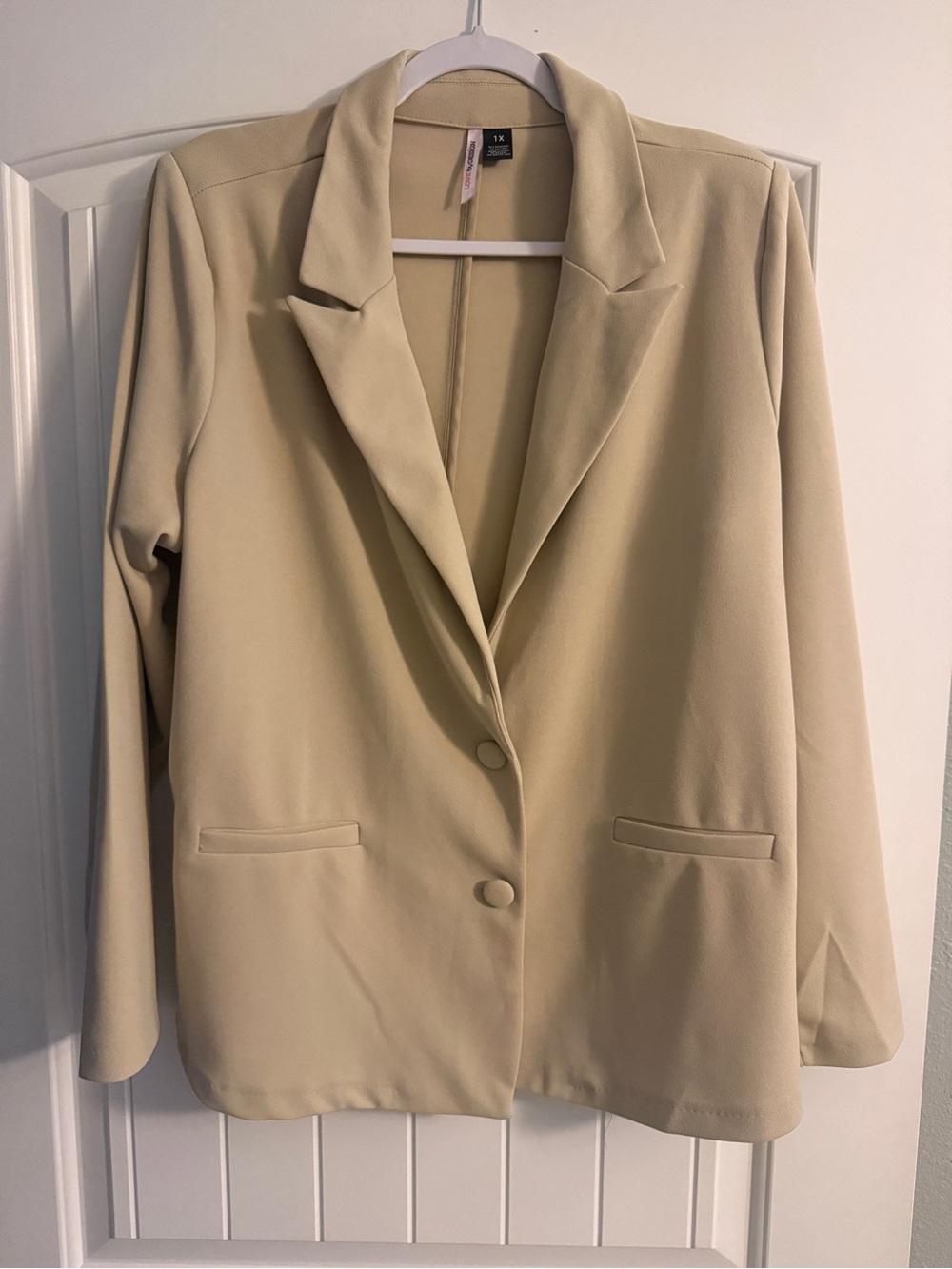 Love By Design Light Cream Single-Breasted Blazer